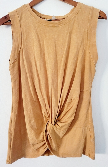 Universal Thread Soft-Gold Distressed Tank Top Size Small - Picture 1 of 3